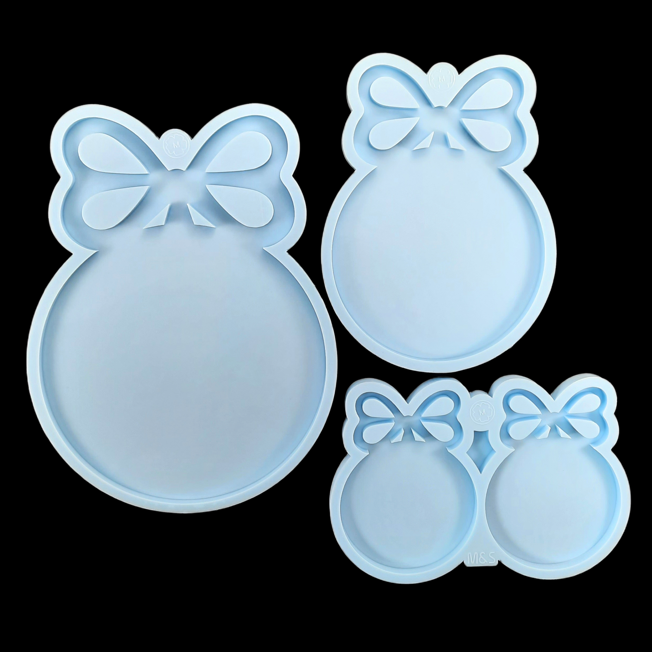 Set of 3 molds -  Christmas Baubles with Ribbon