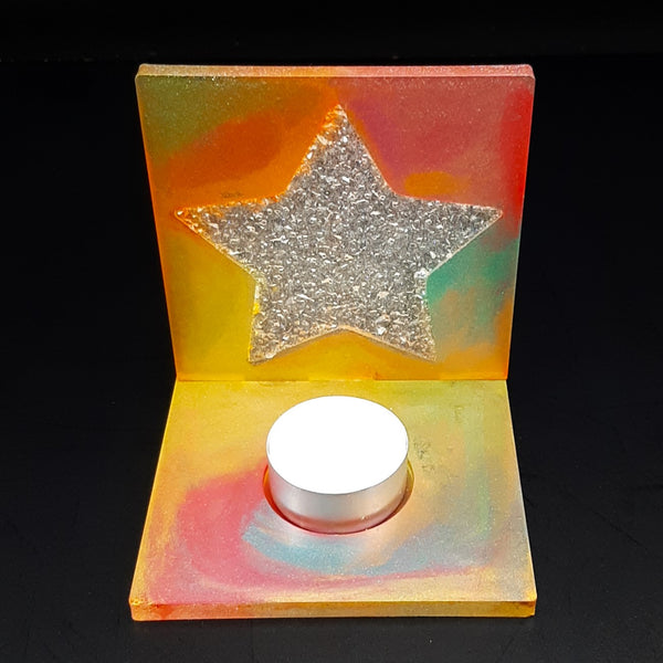 Tealight Candle holder - Holographic Fireplace