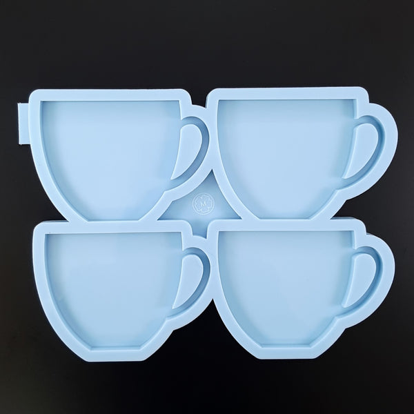 Set of 2 molds - Cup coasters with tray
