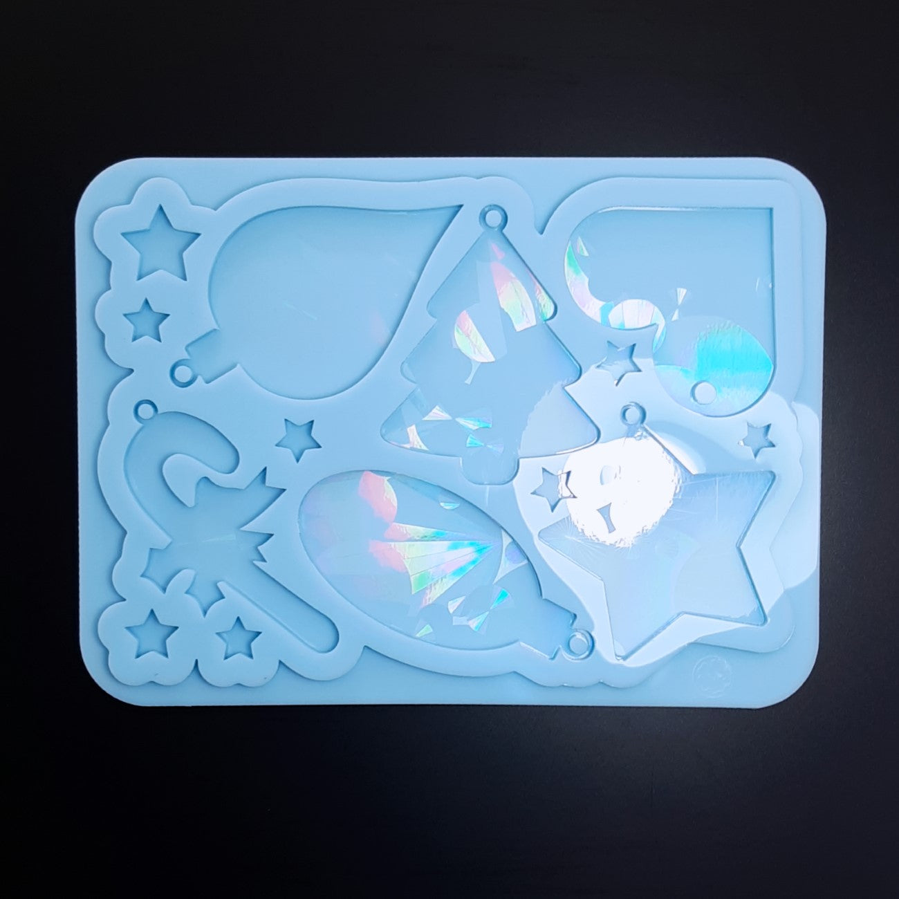 6 Holographic Christmas Ornaments (Set