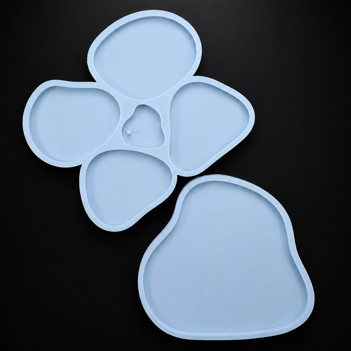 Set of 2 molds - Cobble Coasters + Tray (L)