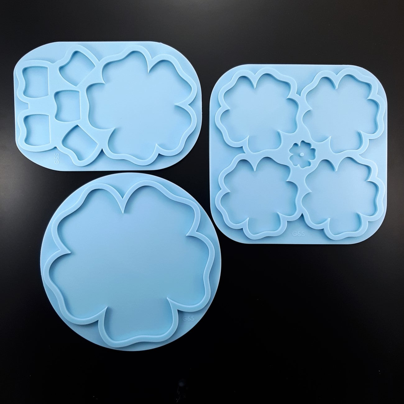 Set of 3 flower molds - Geranium