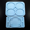 Set of 2 molds - Oval coasters with holder
