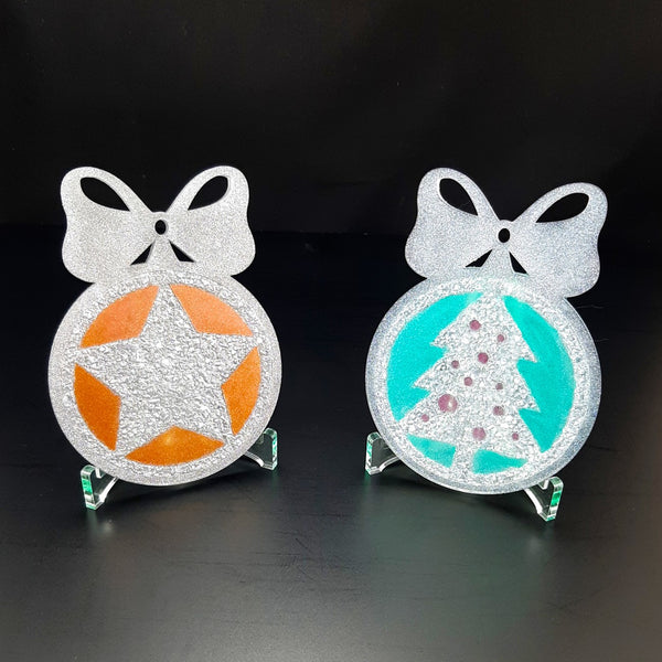Set of 3 molds - Druzy Crystal Christmas ornaments