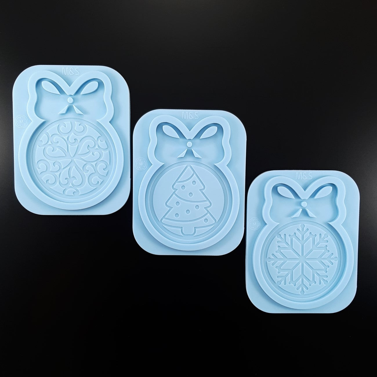 Set of 3 molds - Decorative Christmas ornaments