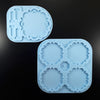 Set of 2 molds - Fantasy coasters with matching holder