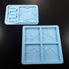 Set of 2 Kintsugi molds - coasters with matching holder