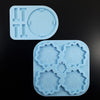 Set of 2 molds - 'Snowflake' coasters with matching holder