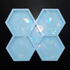 Set of 2 molds - Holographic Hexagon coasters with holder