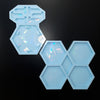 Set of 2 molds - Holographic Hexagon coasters with holder