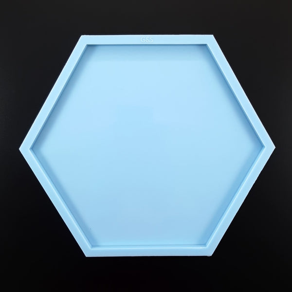 Set of 3 Hexagon molds - coasters with matching holder and large tray