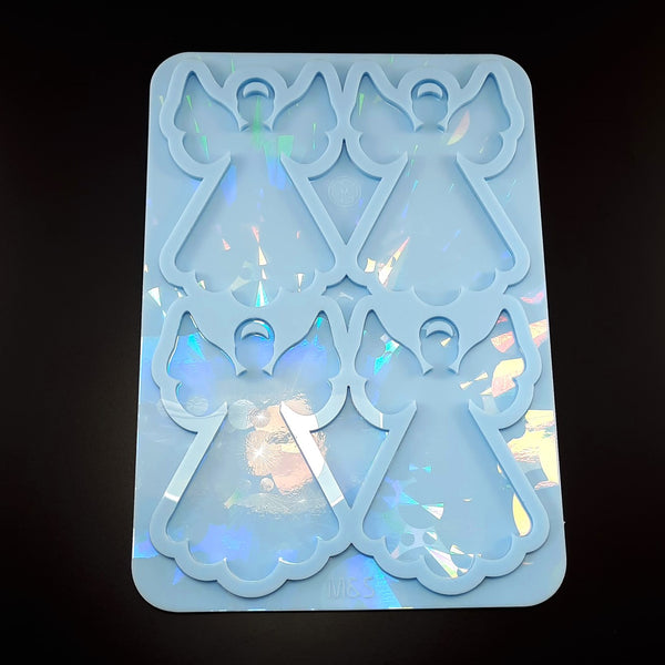 Holographic Christmas Angels - 4x (medium)