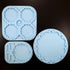 Set of 3 molds - Fantasy coasters with holder and tray