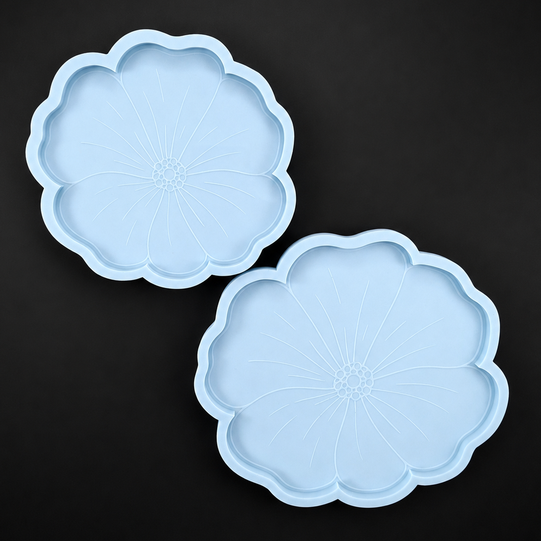 Set of 2 Flower Molds - Lavatera Trays (S+M)