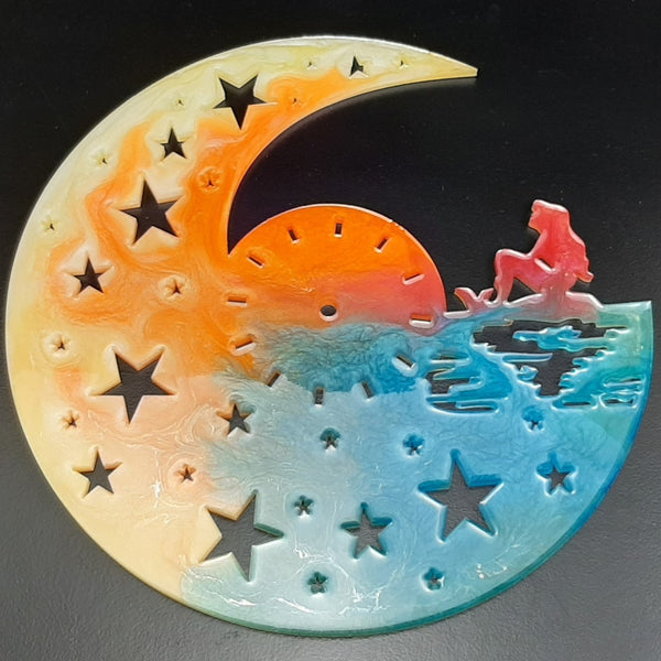 Clock - Moon with Mermaid