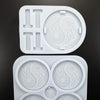 Set of 2 molds - Yin Yang (sunflower) coasters with matching holder