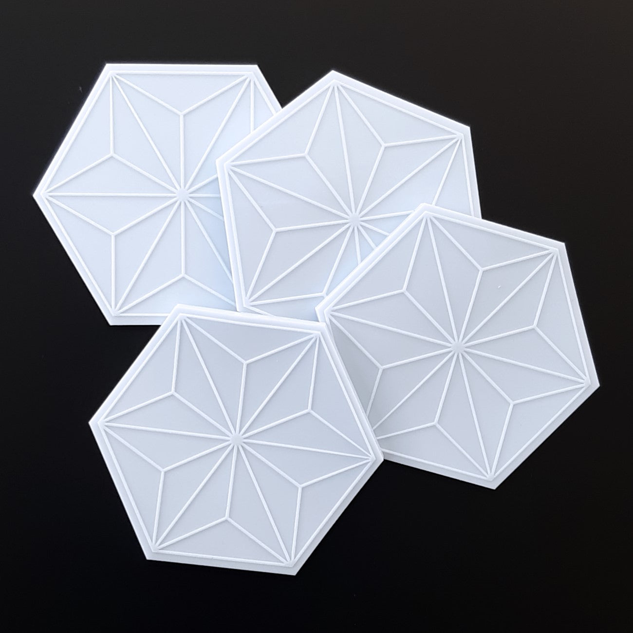 Inlay molds for Hexagon coasters 