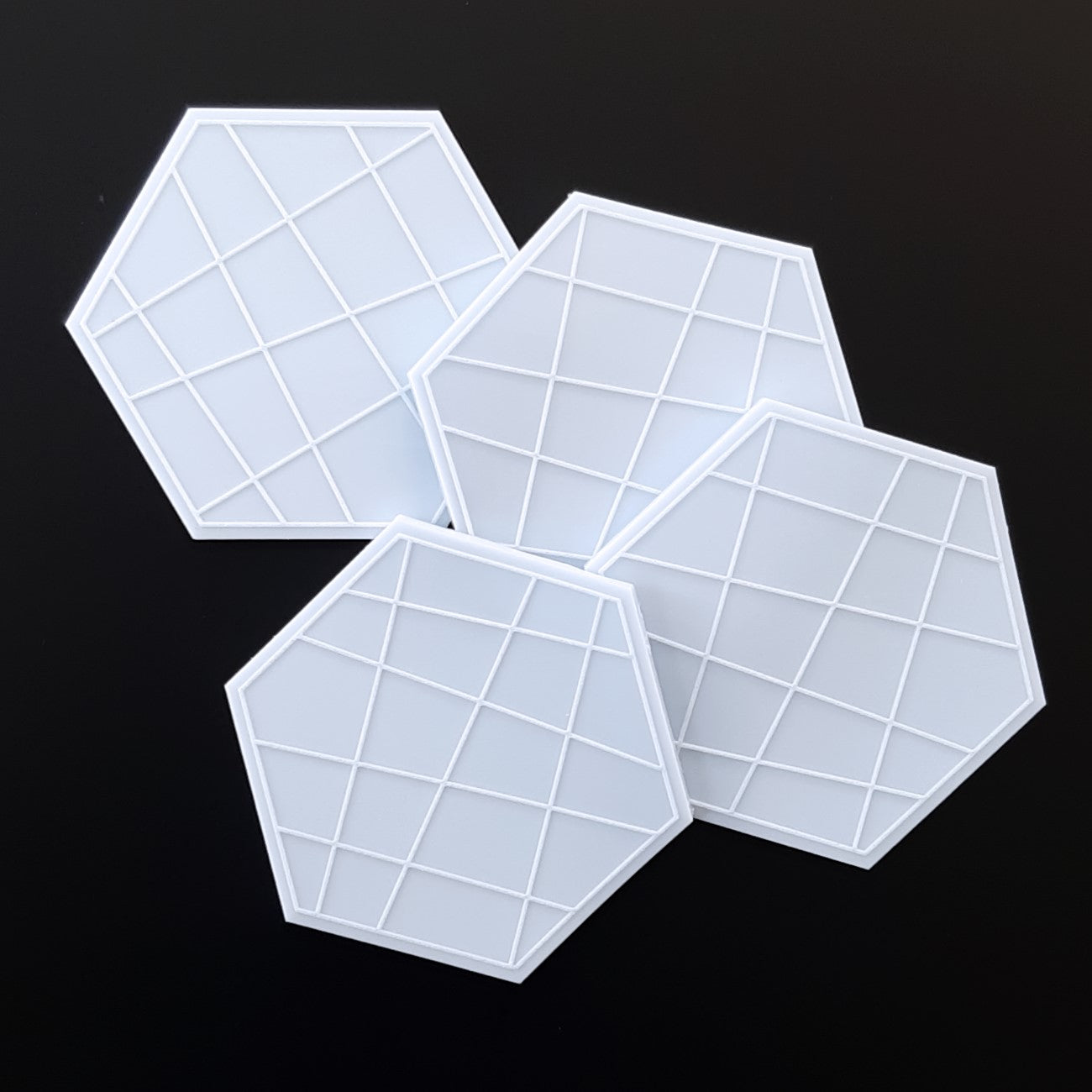 Inlay molds for Hexagon coasters 