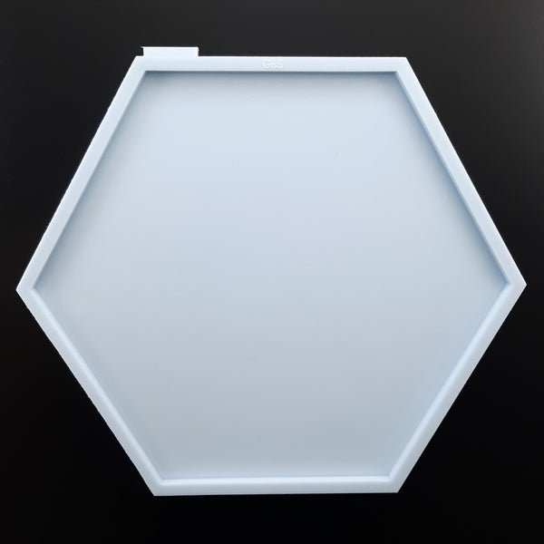 Set of 3 Hexagon molds - coasters with matching holder and large tray