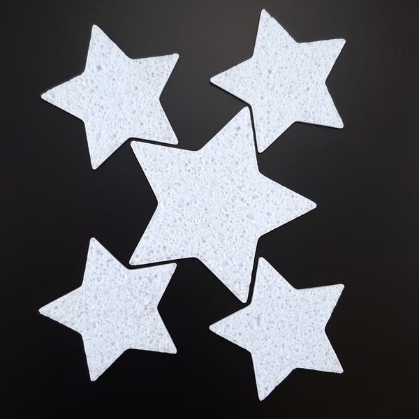 Set of 5 Druzy Inlay Star molds (Small)
