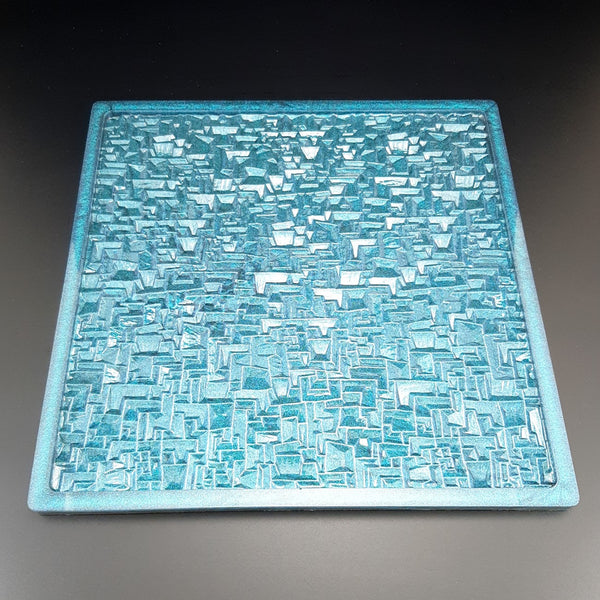 'Tetris' square tray with raised edge