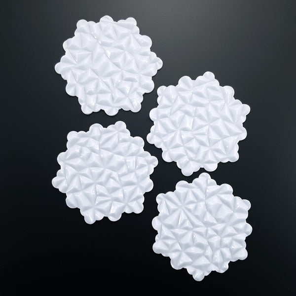 Crushed Ice 'Snowflake' Inlay molds - 4x (10 cm - 4")