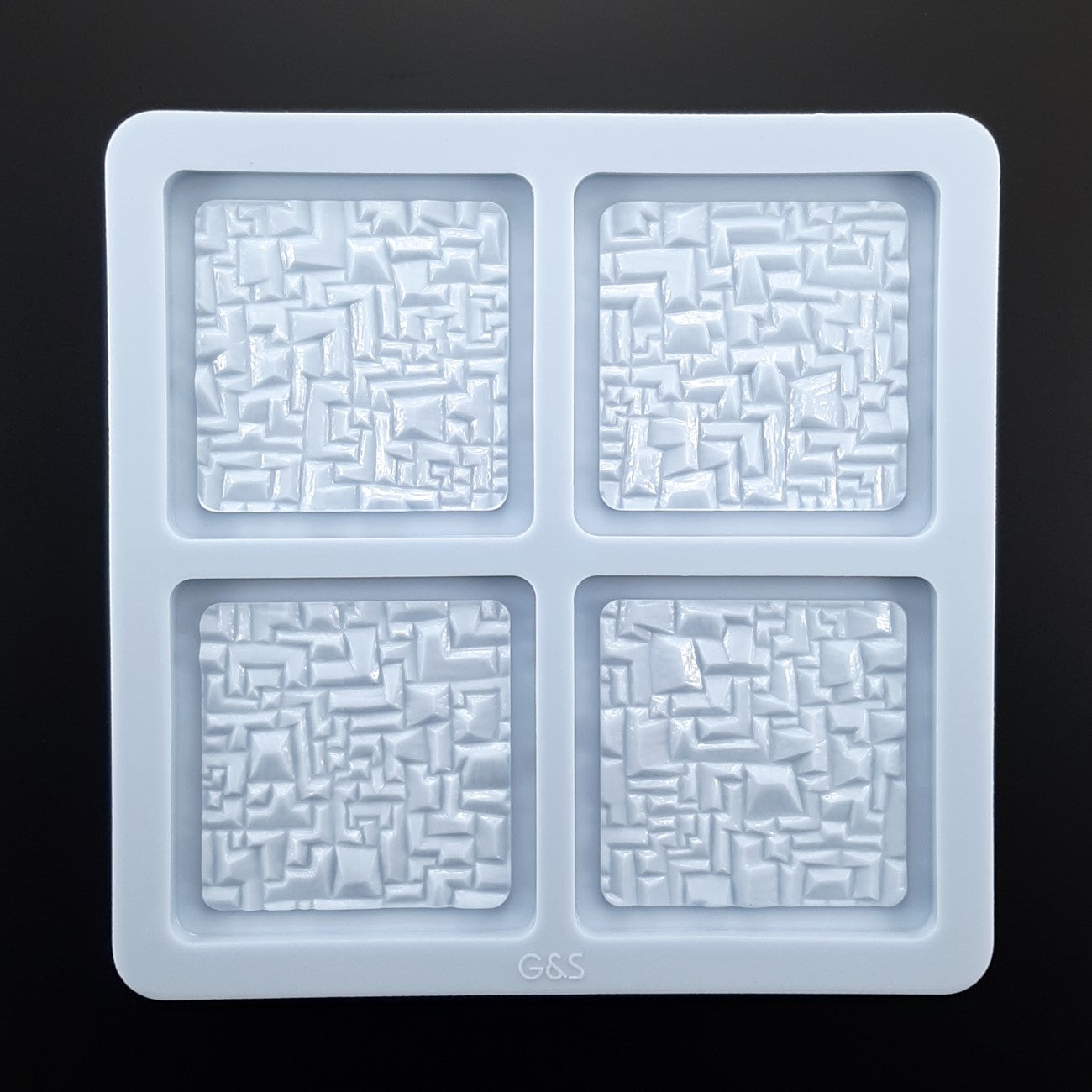 Square Tetris coasters with raised edge - 10 x 10 cm (4"x 4")