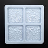Square Tetris coasters with raised edge - 10 x 10 cm (4"x 4")