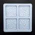 Square Tetris coasters with raised edge - 10 x 10 cm (4"x 4")