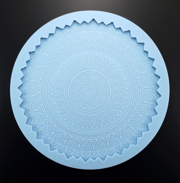 Round tray - Dahlia Mandala (L)
