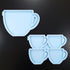 Set of 2 molds - Cup coasters with tray