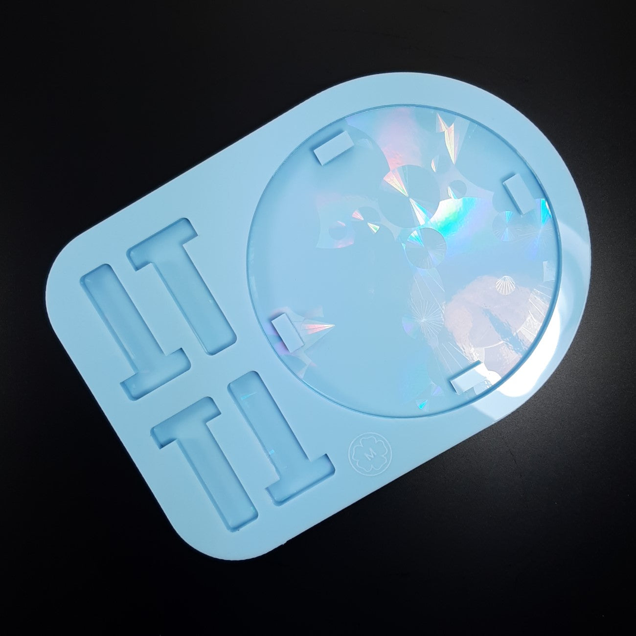 Holographic holder for 10 cm (4") round coasters