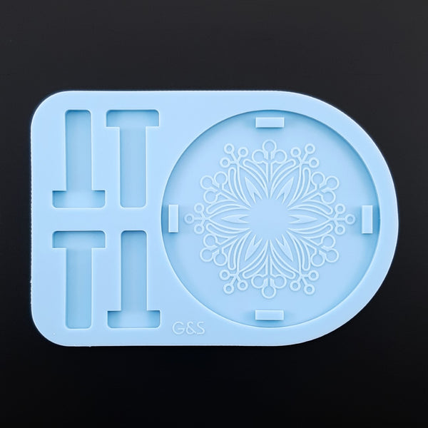 Holder for 10 cm (4") round Snowflake coasters