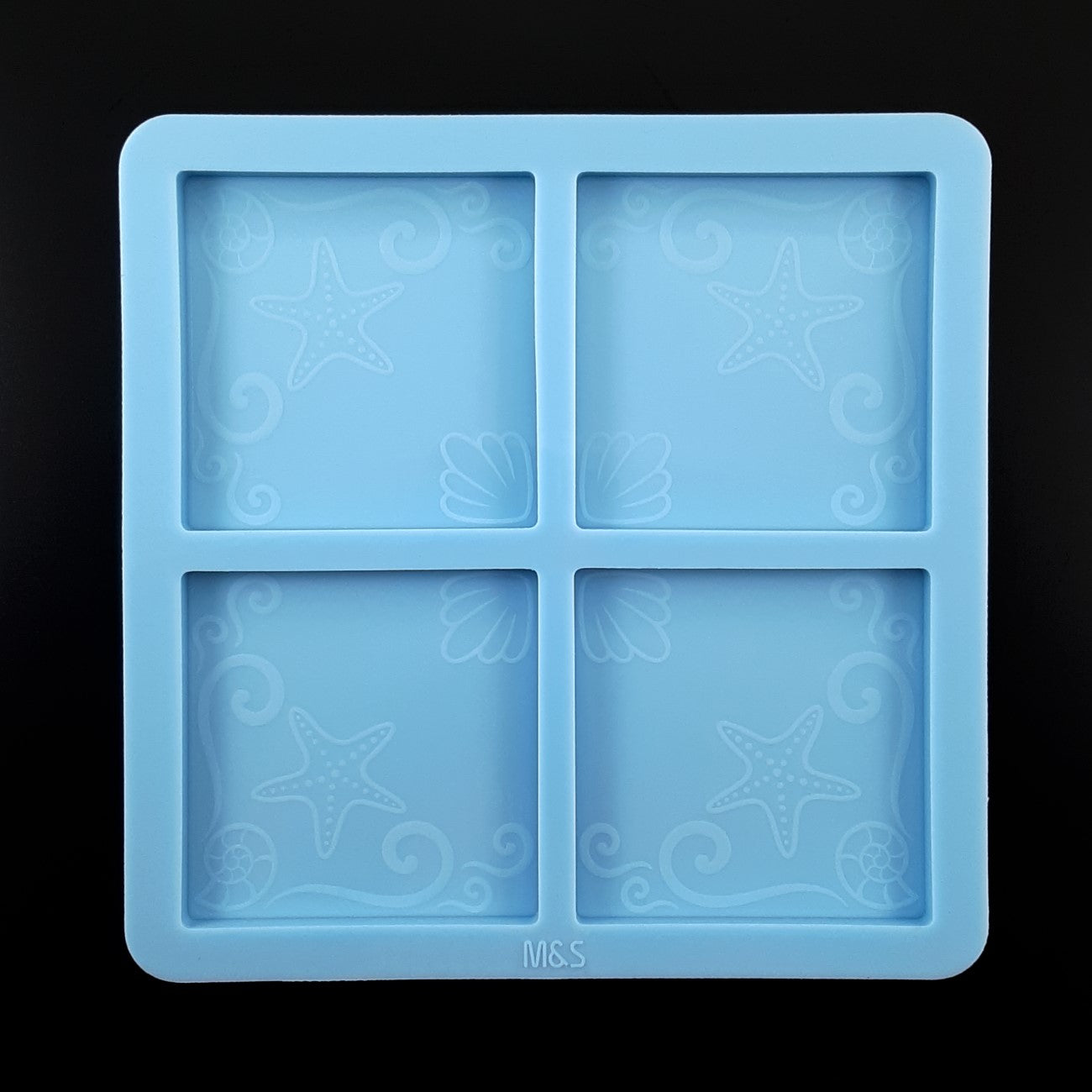 Square Ocean coasters - 10 x 10 cm (4"x 4")