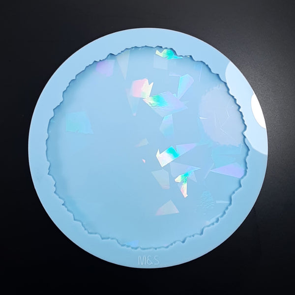 Holographic round Geode tray (S)