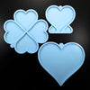 Set of 2 molds - Heart shaped coasters with holder / small tray