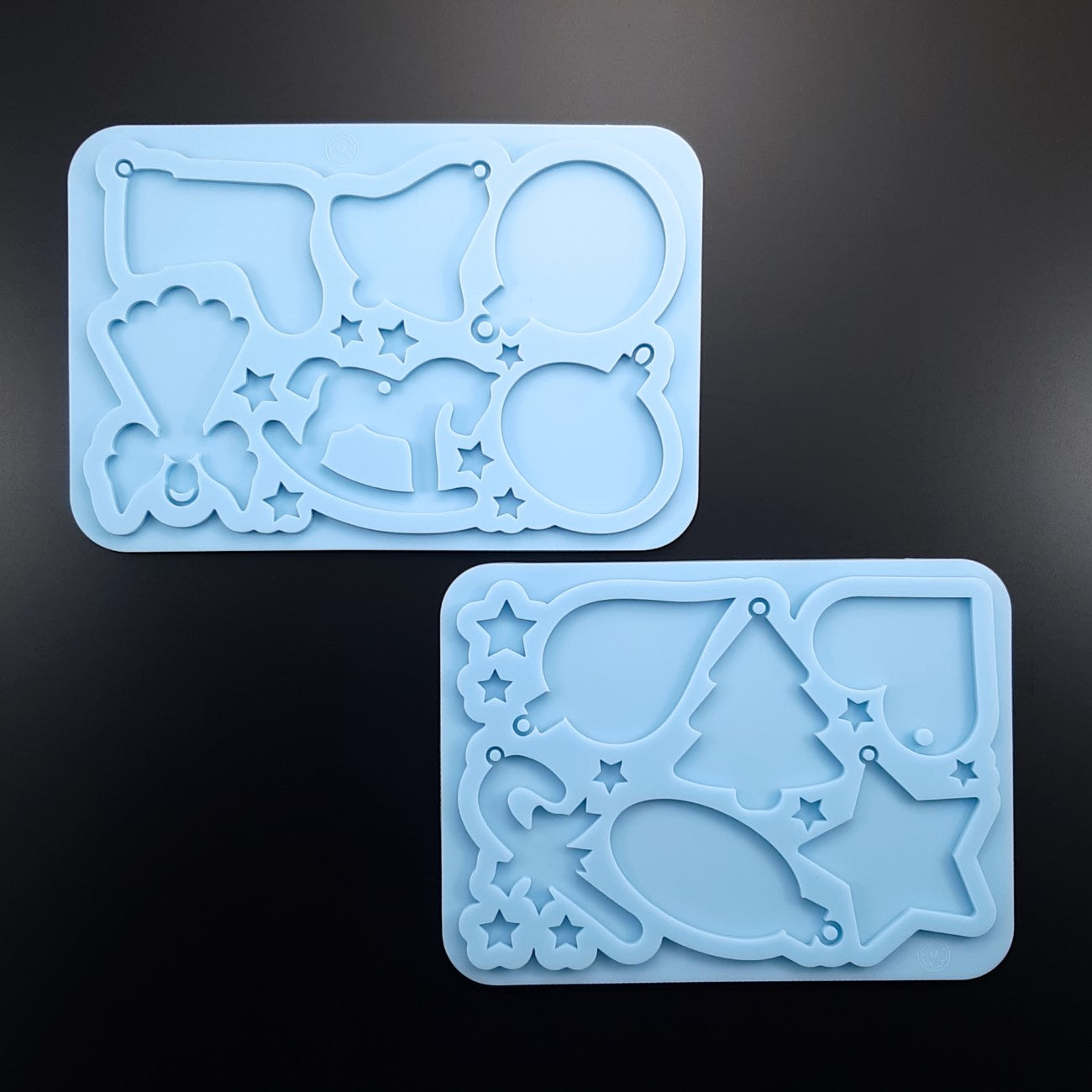 Set of 2 molds - 2x6 Christmas Ornaments