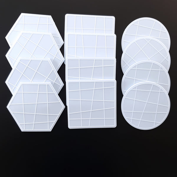 Inlay molds for square coasters #7 - 4x