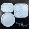 Set of 2 molds - Round Geode Coasters with holder