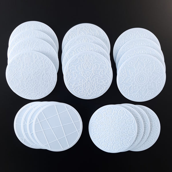 Inlay molds for round coasters #13 - 4x