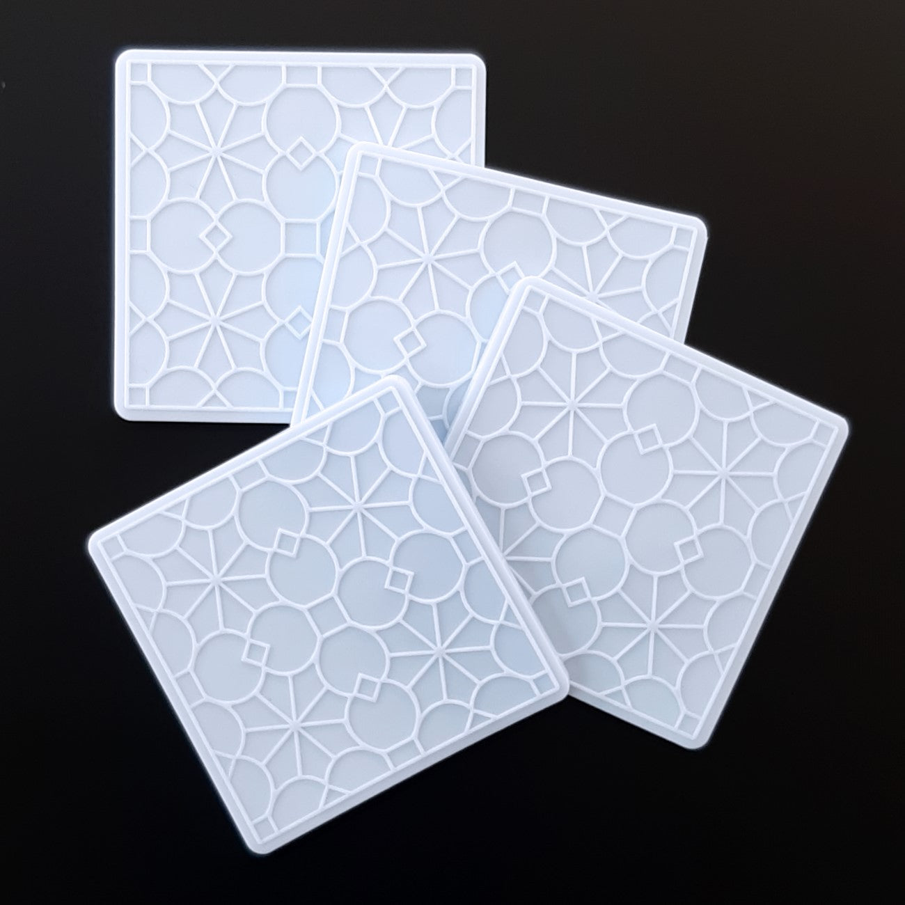 Inlay molds for square coasters 