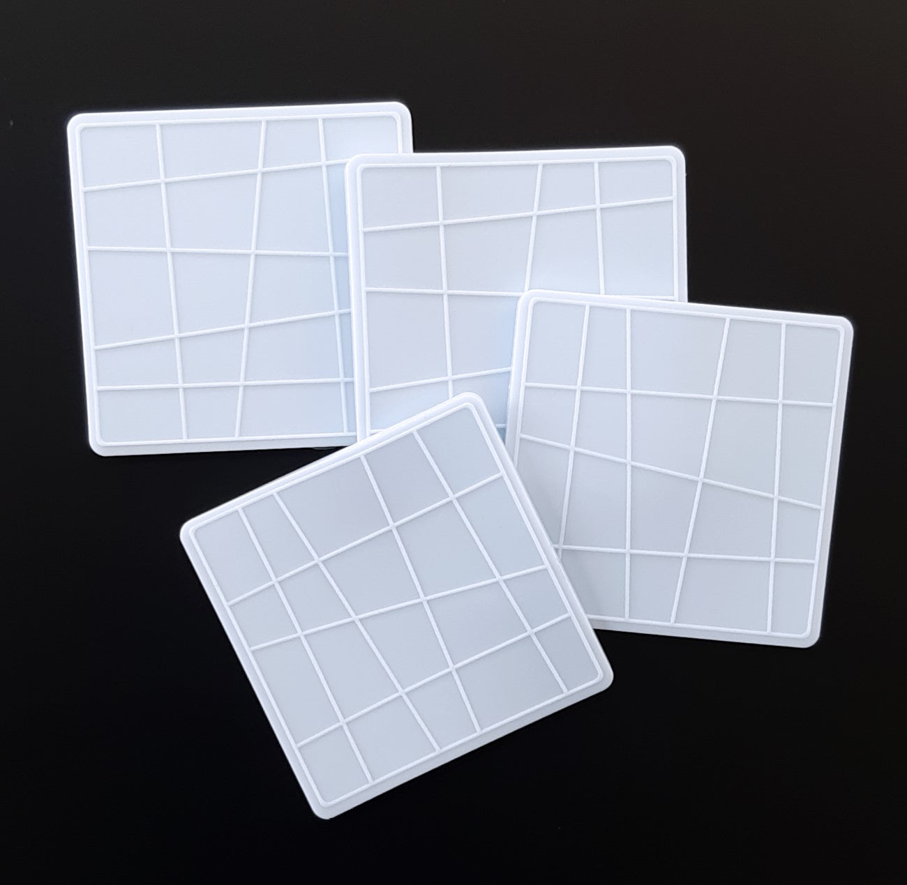 Inlay molds for square coasters 