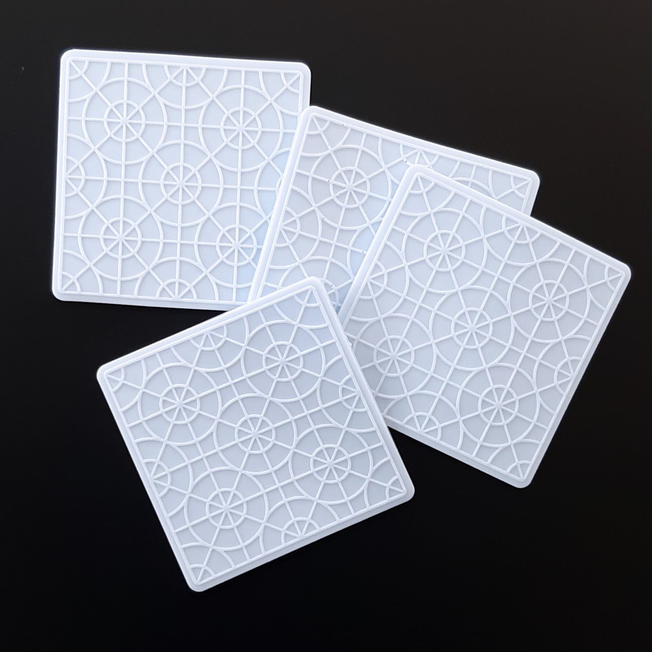 Inlay molds for square coasters 