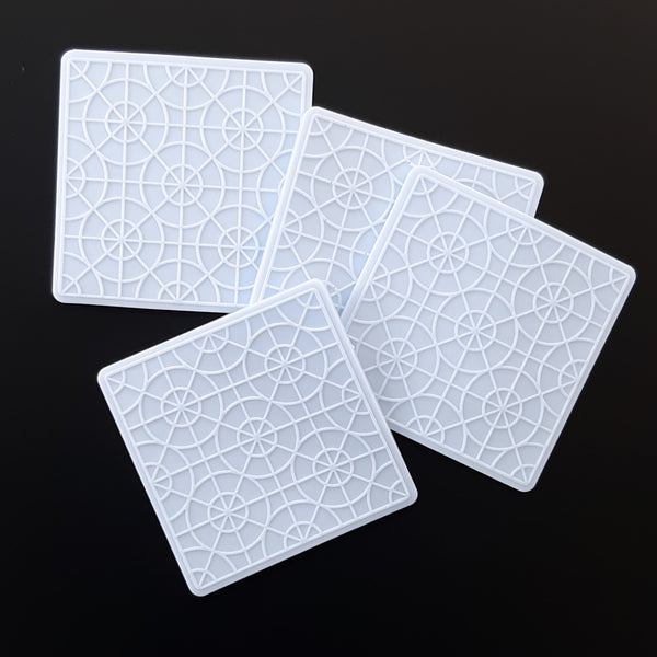 Inlay molds for square coasters #5 - 4x