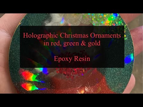 6 Holographic Christmas Ornaments (Set #1)