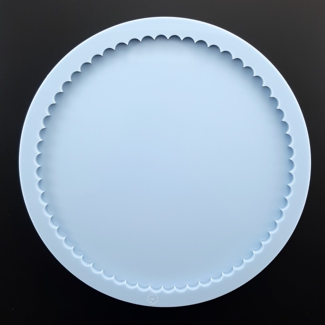 Disk Mold Ribbed edge round Disc mold - 25 cm (10